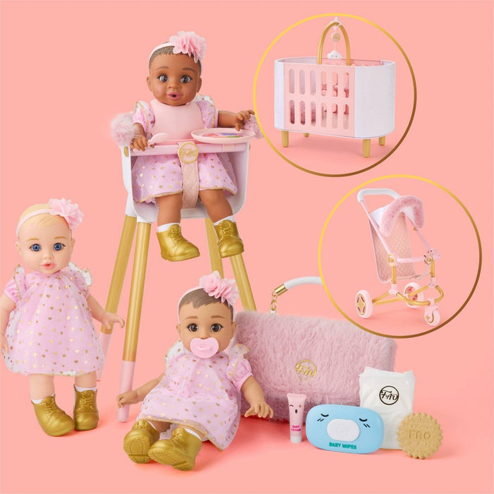 FAO Schwarz 14" Cuddle Baby Doll - Dark Brown Hair