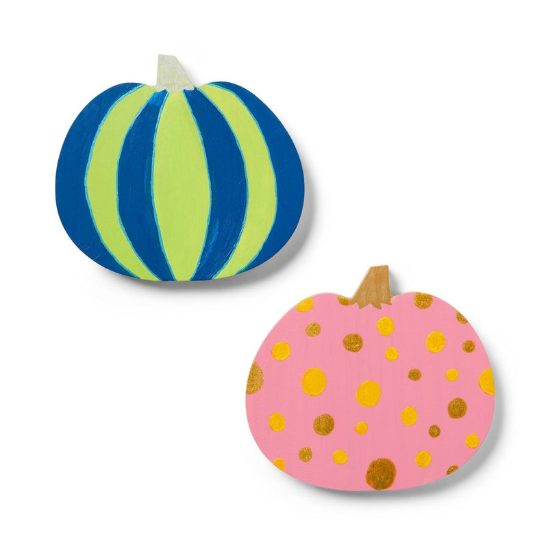 2ct Mini Wood Pumpkins- Mondo Llama