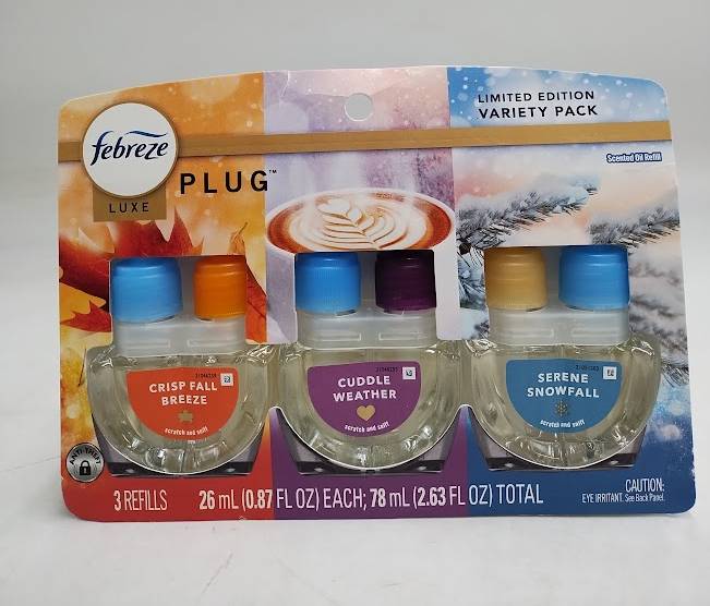 Febreze Luxe Plug Air Freshener Refills - Mixed Premium Holiday - 2.63 fl oz/3ct