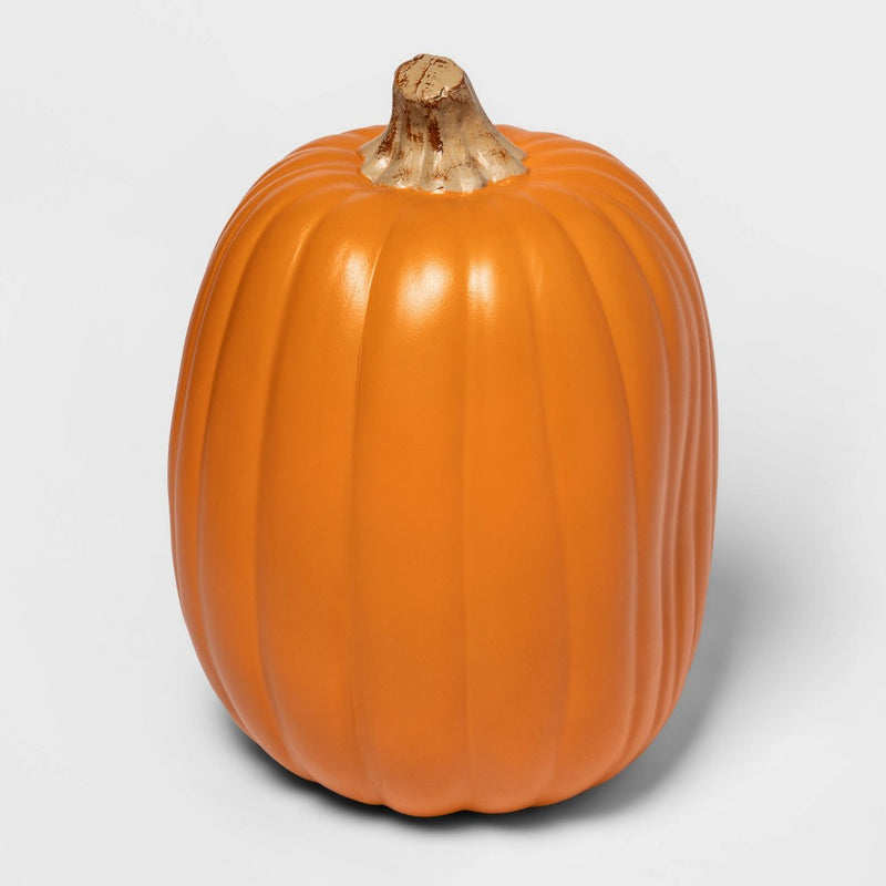 13" Carvable Faux Halloween Pumpkin Orange - Hyde & EEK! Boutique