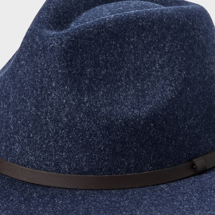 Men's Recycled Polyester Wool Panama Hat - Goodfellow & Co Heathered Blue L/XL