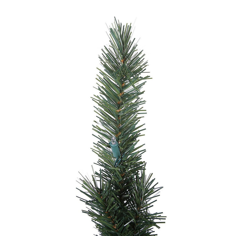 LuxenHome Set of 2 3.9' Pre-Lit LED Artificial Pine Christmas Tree with Urn Pot Green (LOCAL PICKUP ONLY)
