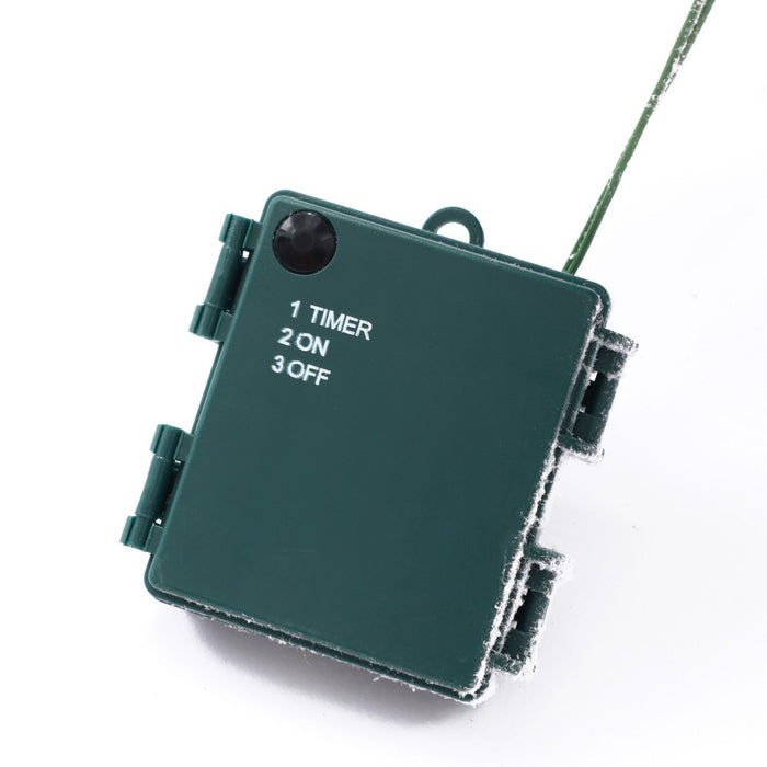 LuxenHome 3' Pre-Lit Artificial Flocked Pine Christmas Tree with Pine Cones, Berries, and Metal Pot Off-White (LOCAL PICKUP ONLY)