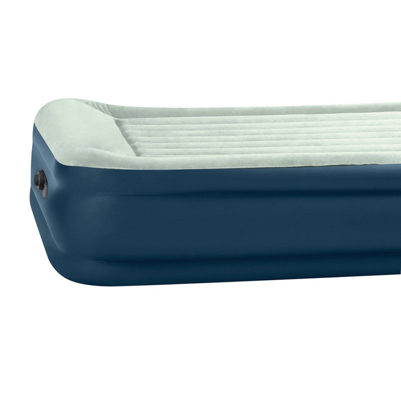 Intex Elevated 18" Pillow Rest Queen Air Mattress with Internal Pump - Off-White/Blue (LOCAL PICKUP ONLY)