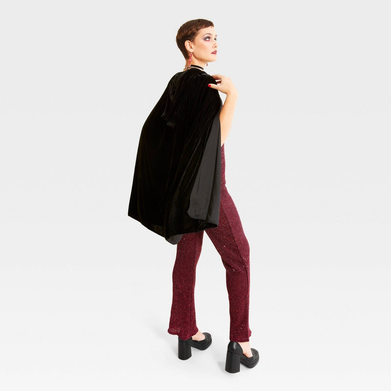 Adult Velvet Black Halloween Costume Cape One Size Fits Most - Hyde & EEK! Boutique