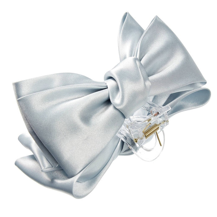 scunci Elite Bow Cover Claw Clip - Light Blue