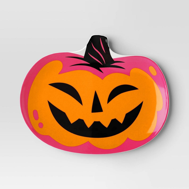 8.3" Halloween Melamine Figural Pumpkin Appetizer Plate - Hyde & EEK! Boutique
