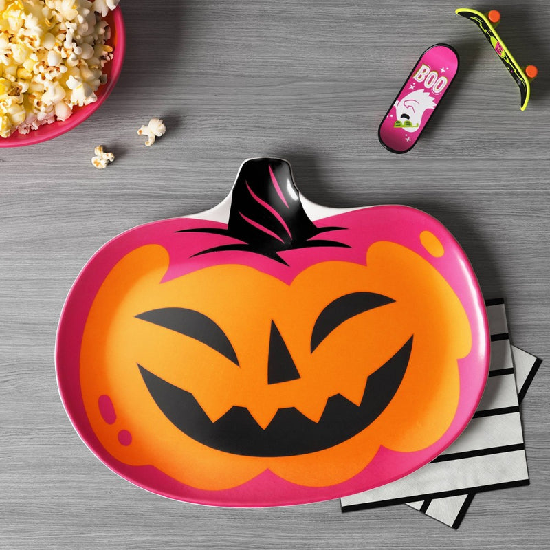 8.3" Halloween Melamine Figural Pumpkin Appetizer Plate - Hyde & EEK! Boutique