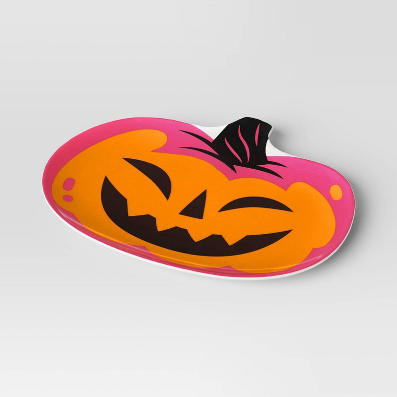 8.3" Halloween Melamine Figural Pumpkin Appetizer Plate - Hyde & EEK! Boutique