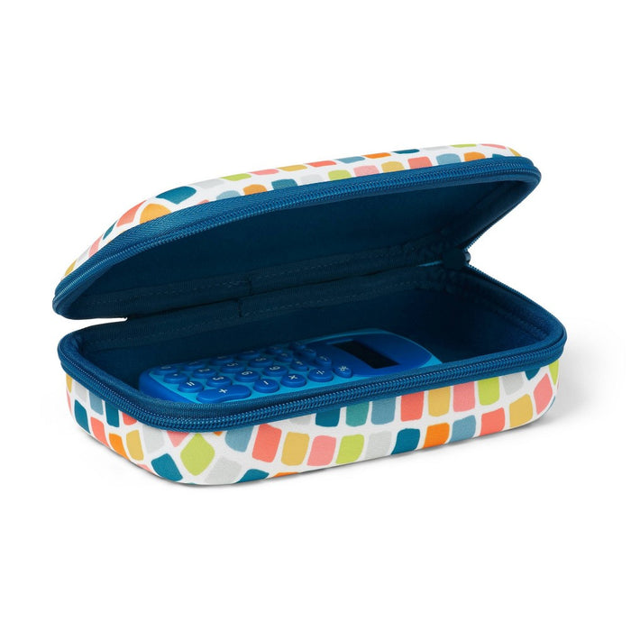 Hard Sided Fabric Pencil Case Color Block - up&up