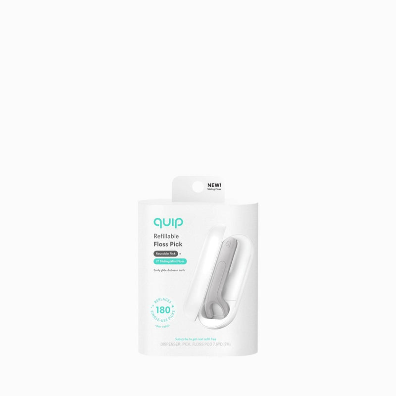 quip Plastic Floss Dental Picks - White