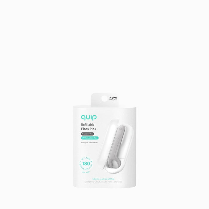 quip Plastic Floss Dental Picks - White