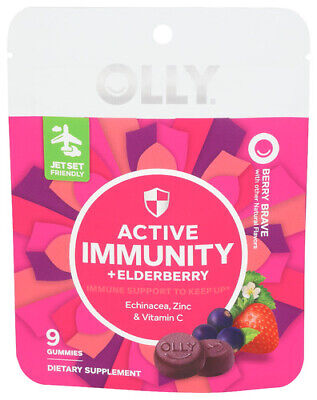 OLLY Trial & Travel Berry Brave Active Immunity - Elderberry - 9ct
