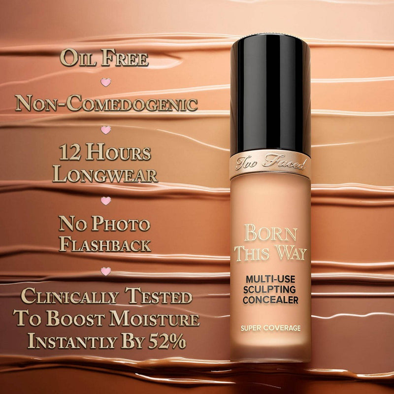 Too Faced Born This Way Super Coverage Multi-Use Longwear Concealer - Cookie - 0.45 fl oz - Ulta Beauty