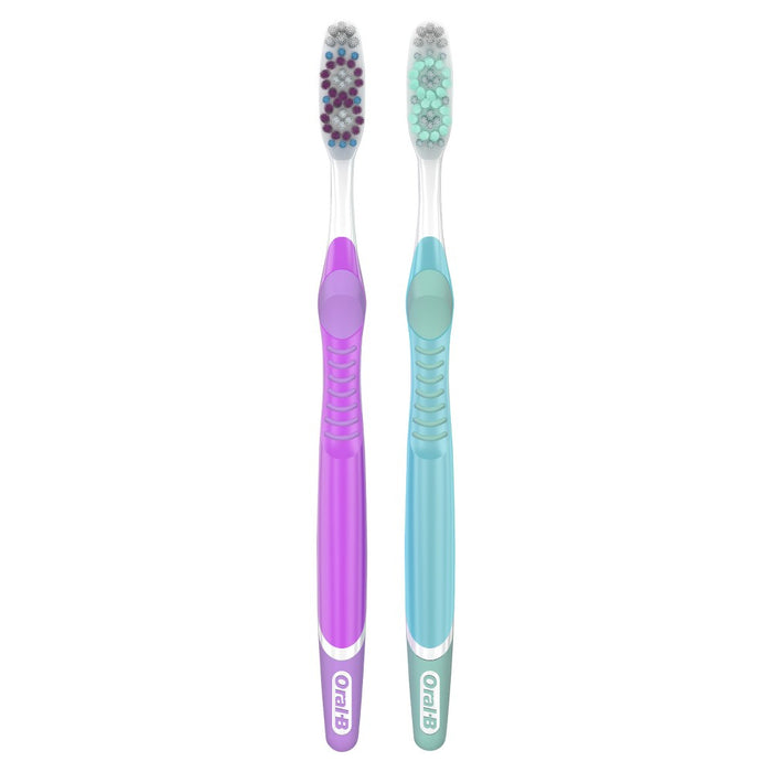 Oral-B 3D White Vivid Manual Toothbrushes, Soft Bristles - 2ct