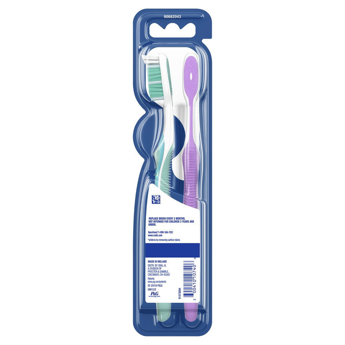 Oral-B 3D White Vivid Manual Toothbrushes, Soft Bristles - 2ct