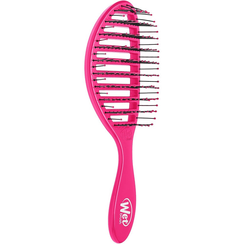 Wet Brush Speed Dry Detangler Hair Brush for Quick Heat Drying Styles - Solid Pink