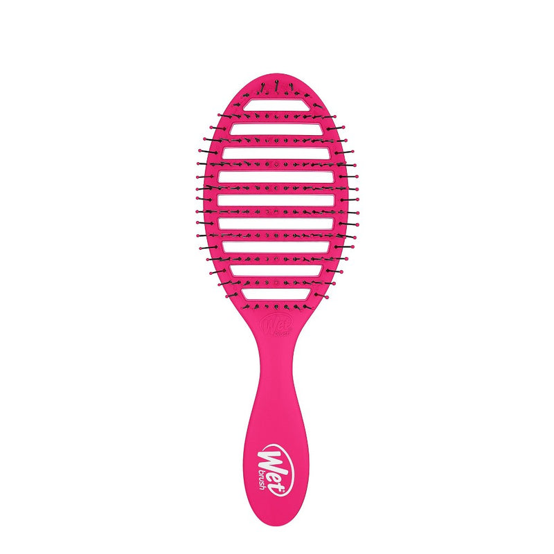 Wet Brush Speed Dry Detangler Hair Brush for Quick Heat Drying Styles - Solid Pink