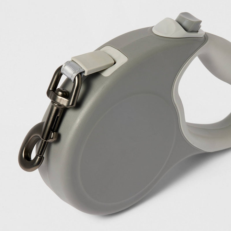 Retractable Dog Leash - L - Gray - Boots & Barkley