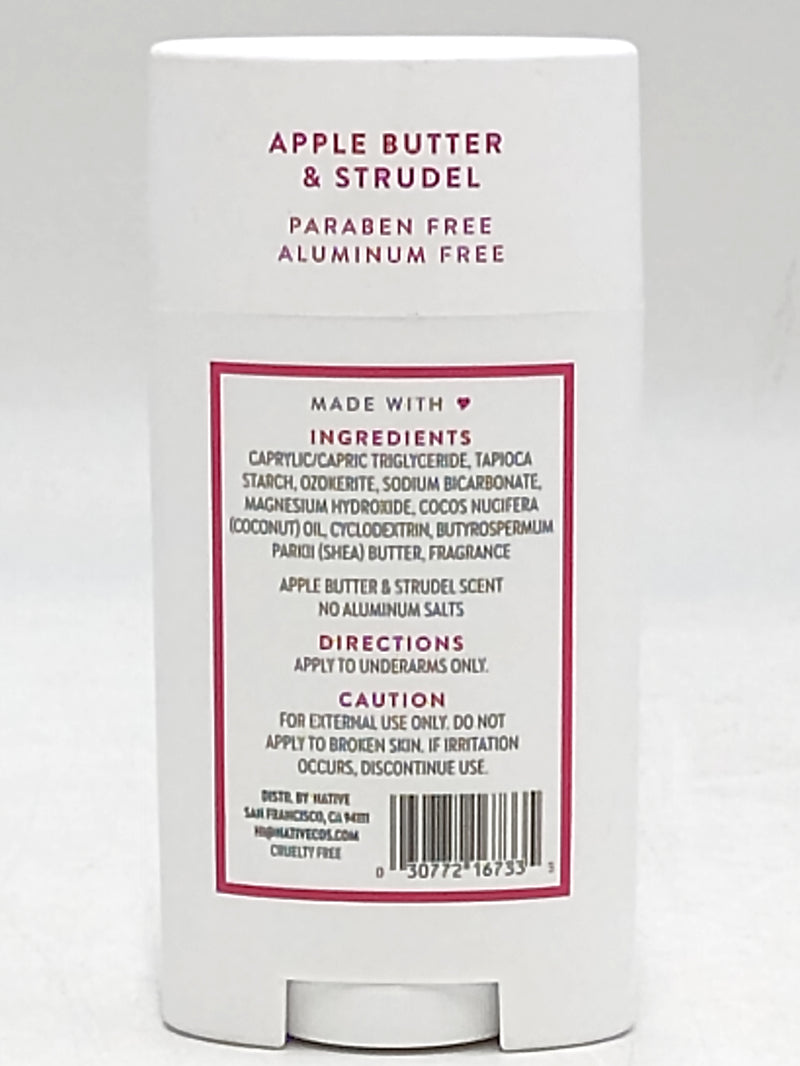 Native Limited Edition Deodorant-Apple Butter & Strudel- 0Aluminum Free - 2.65oz *ADD 3 TO YOUR CART & 1 IS FREE!*
