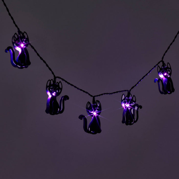 10ct LED Cat Halloween Metal String Lights - Hyde & EEK! Boutique: Indoor Decor, Battery Operated