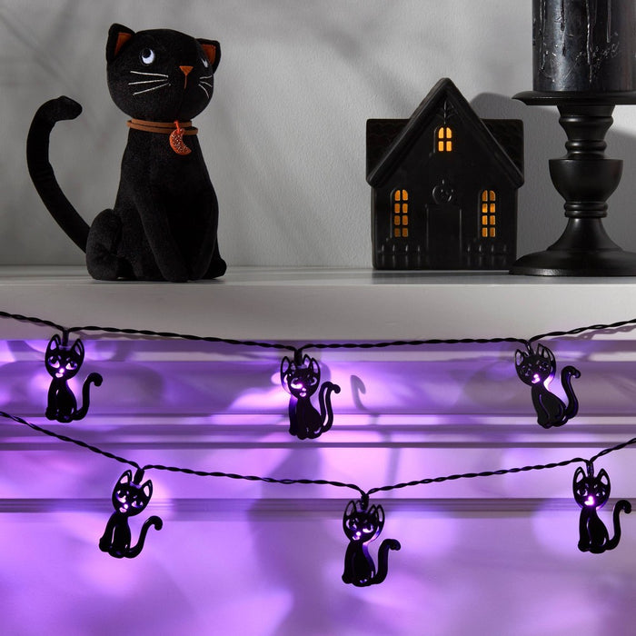 10ct LED Cat Halloween Metal String Lights - Hyde & EEK! Boutique: Indoor Decor, Battery Operated