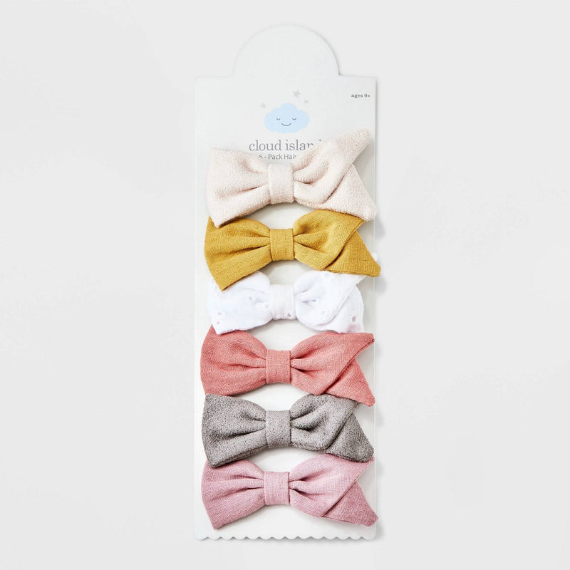 Baby Girls' 6pk Bow Clip - Cloud Island