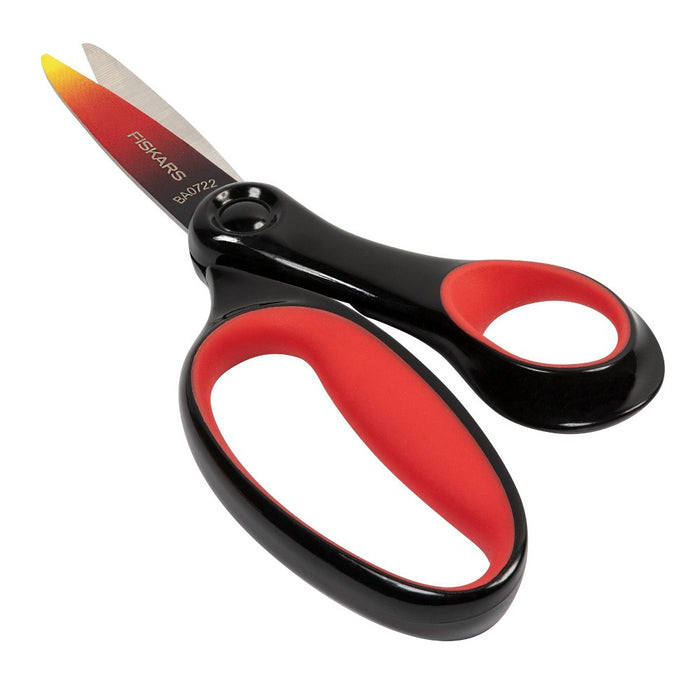 Fiskars Pointed-Tip Softgrip School Supplies Big Kids Scissors for Kids 8 to 11 - 6" Scissors Black Ombre