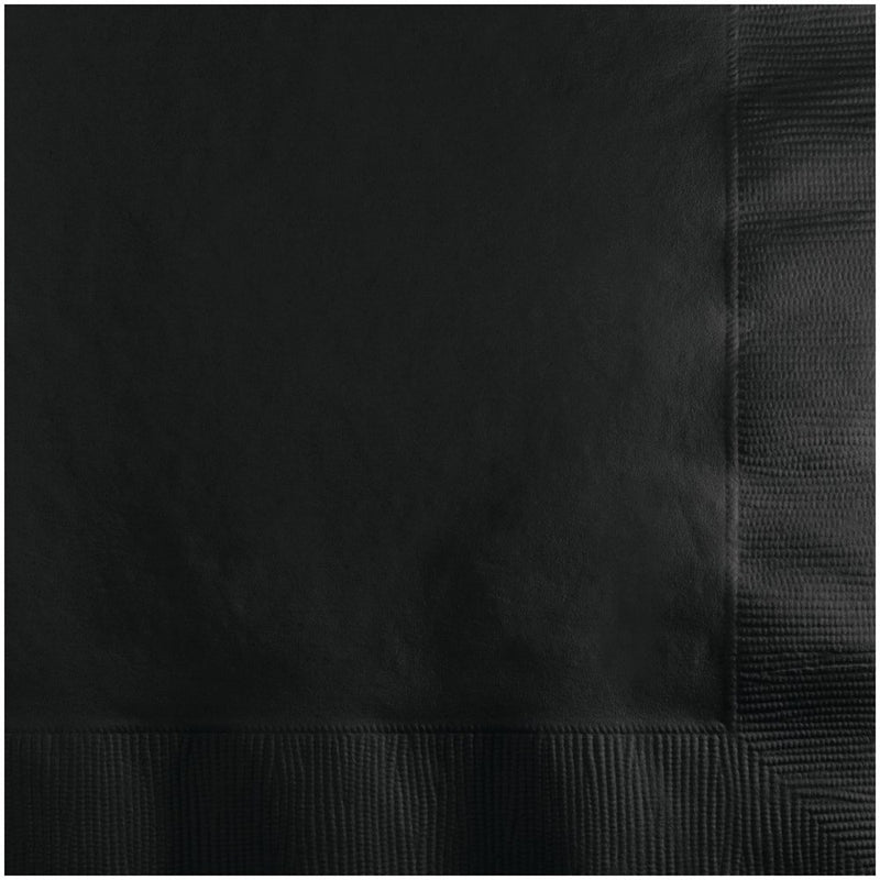 Creative Converting Luncheon Napkin, 6.5" X 6.5", Black Velvet