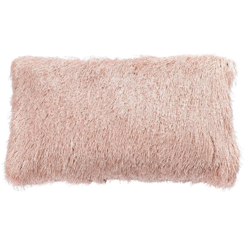 Indoor/Outdoor Shag Pillow - Blush - 14" x 24" - Safavieh . (LOCAL PICKUP ONLY)