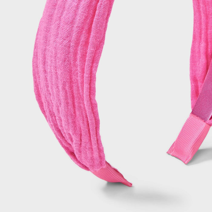 Girls' Gauze Top Knot Headband - Cat & Jack Pink