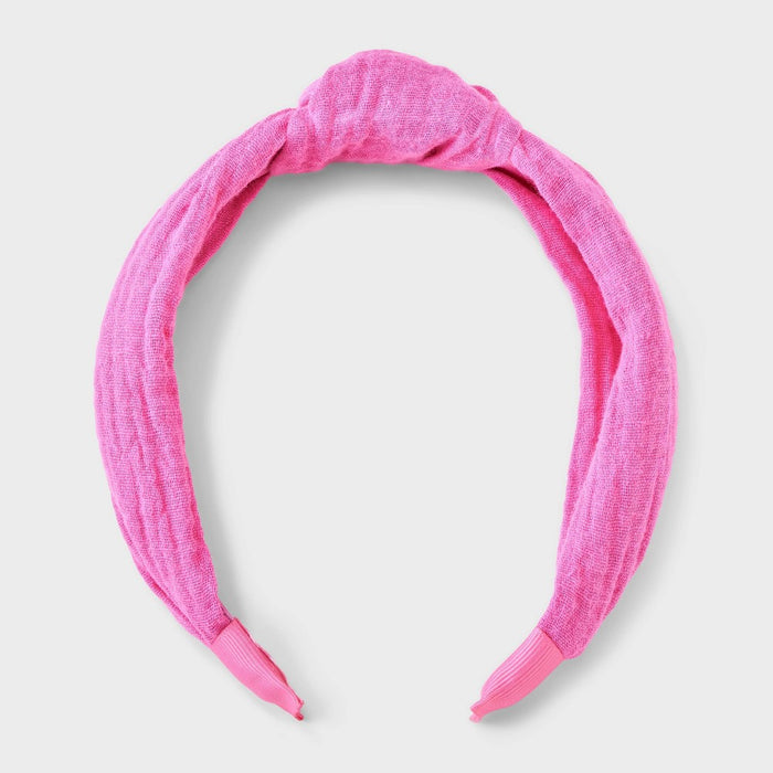 Girls' Gauze Top Knot Headband - Cat & Jack Pink