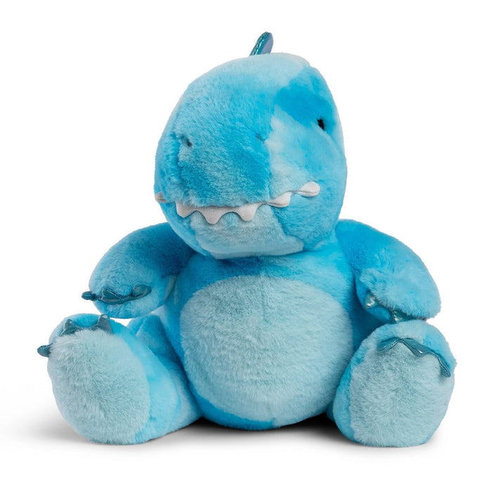 FAO Schwarz Glow Brights Toy Plush LED with Sound Blue Dinosaur 12" Stuffed Animal