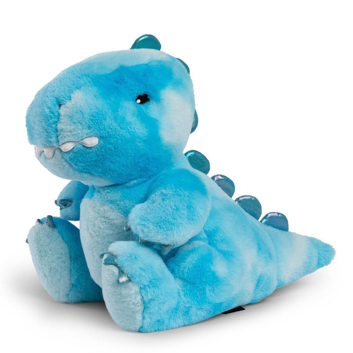 FAO Schwarz Glow Brights Toy Plush LED with Sound Blue Dinosaur 12" Stuffed Animal