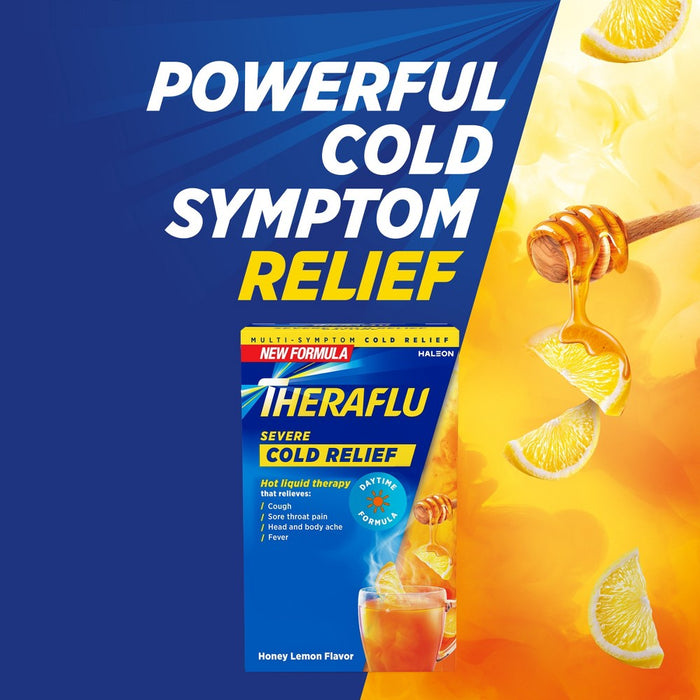 Theraflu Multi-Symptom Severe Cold Relief Powder - Acetaminophen - Honey Lemon - 6ct