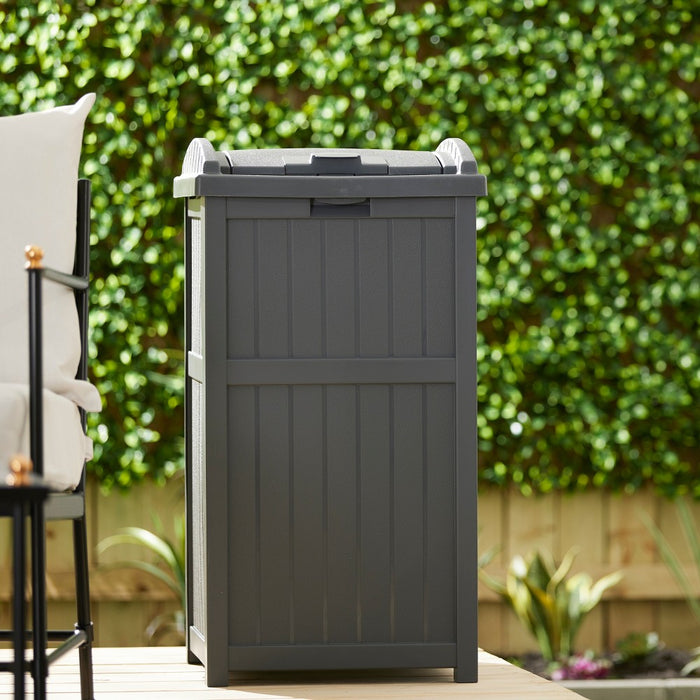 Suncast Trash Hideaway Refuse Container, Outdoor Resin Bin, Cyberspace (LOCAL PICKUP ONLY)