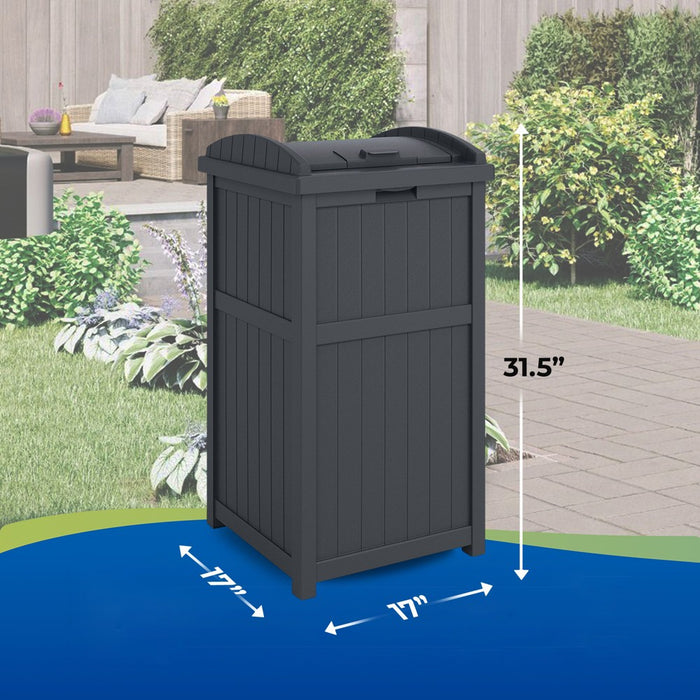 Suncast Trash Hideaway Refuse Container, Outdoor Resin Bin, Cyberspace (LOCAL PICKUP ONLY)