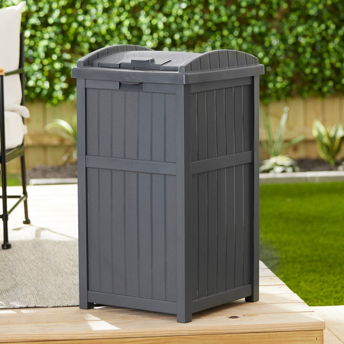Suncast Trash Hideaway Refuse Container, Outdoor Resin Bin, Cyberspace (LOCAL PICKUP ONLY)