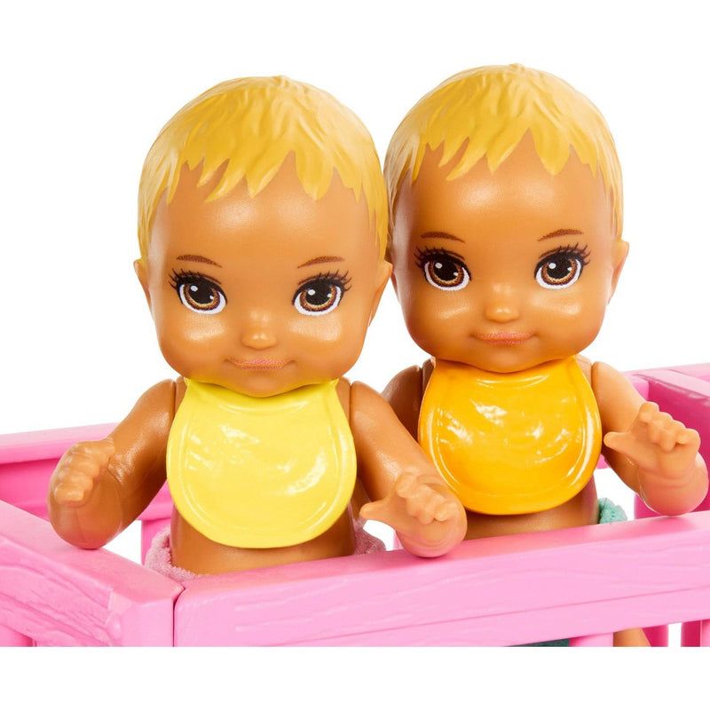 Barbie Skipper Babysitter Doll with Twin Nursery Playset & Accessories Set 17pc