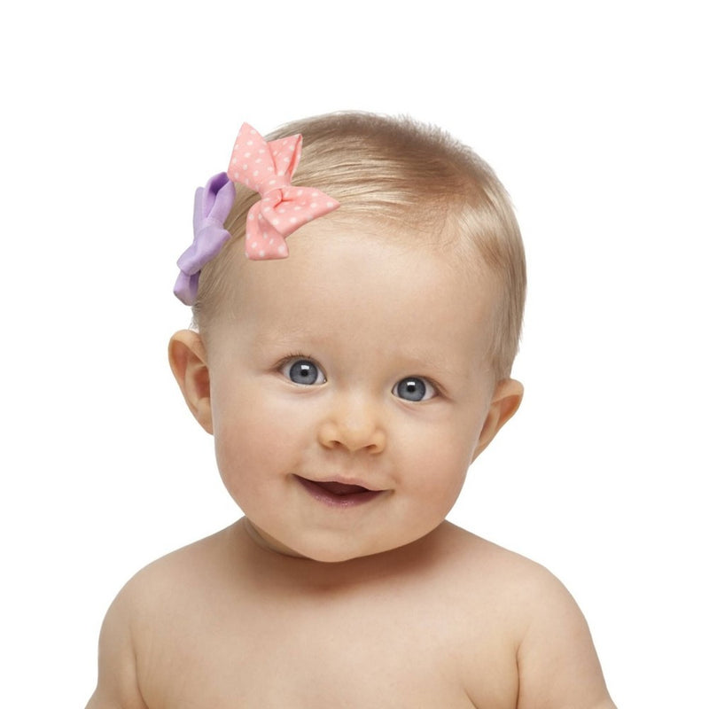 Baby Girls' 6pk Polka Jersey Bow Hair Clips - Cloud Island