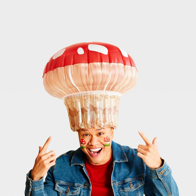 Adult Inflatable and Light Up Mushroom Halloween Hat - Hyde & EEK! Boutique