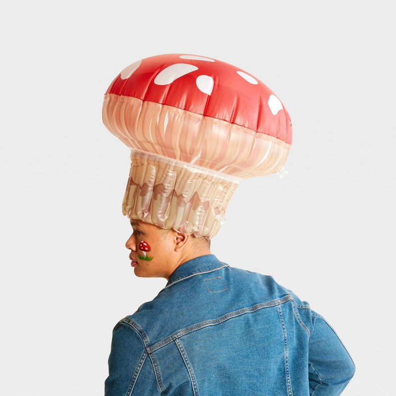 Adult Inflatable and Light Up Mushroom Halloween Hat - Hyde & EEK! Boutique