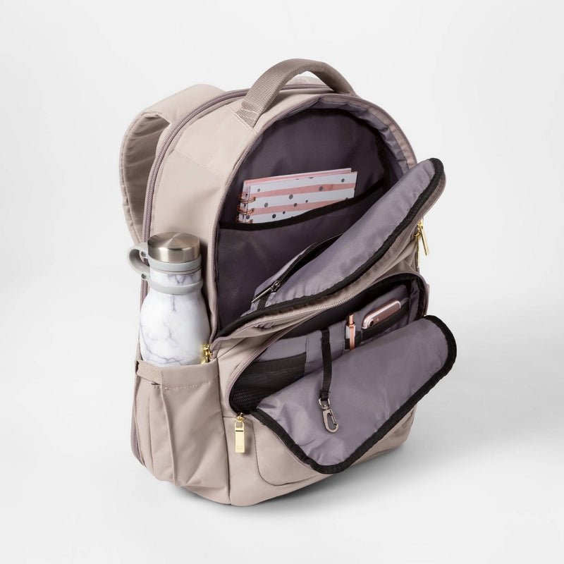 Signature Day Trip Backpack Taupe - Open Story