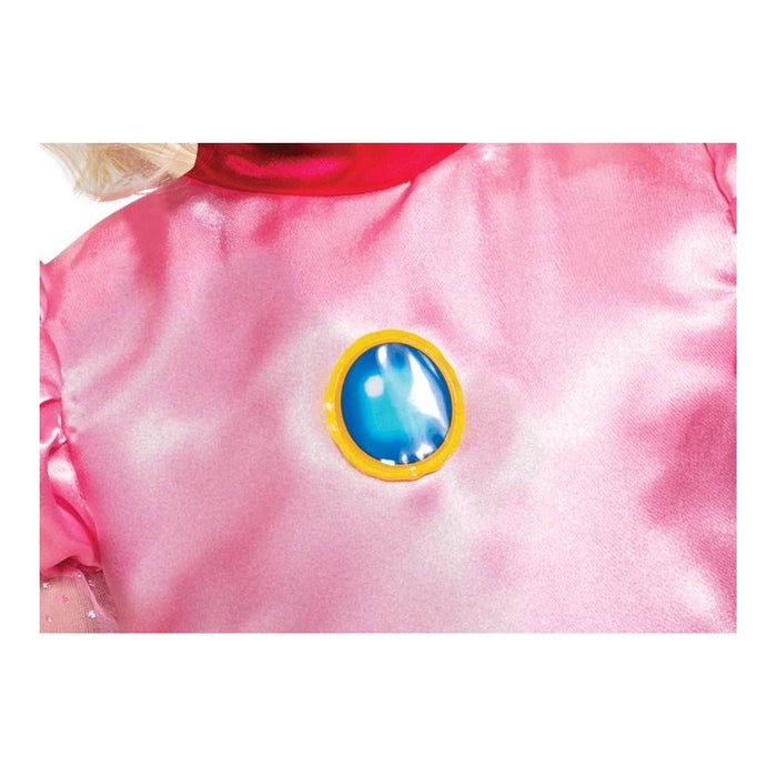 Toddler Super Mario Princess Peach Halloween Costume Dress with Headpiece 3-4T