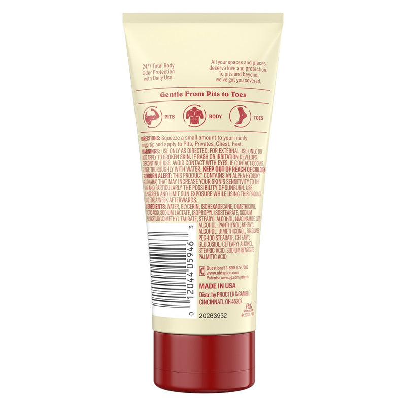 Old Spice Whole Body Deodorant for Men - Total Body Aluminum Free Deodorant Cream - Vanilla & Shea - 3oz