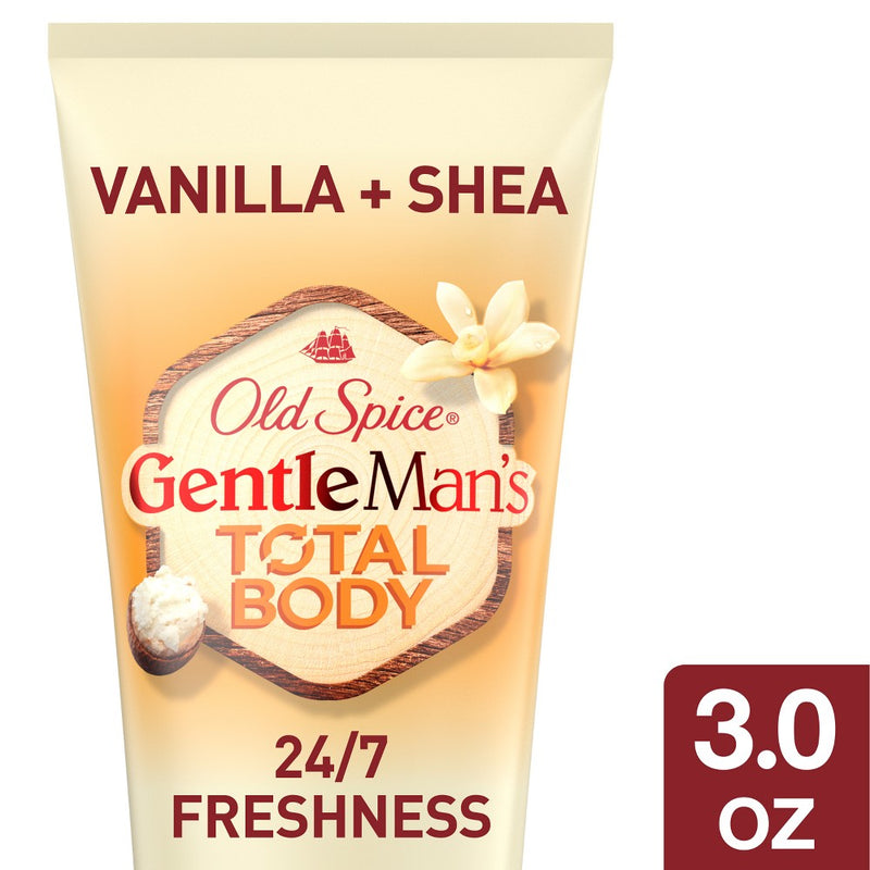 Old Spice Whole Body Deodorant for Men - Total Body Aluminum Free Deodorant Cream - Vanilla & Shea - 3oz