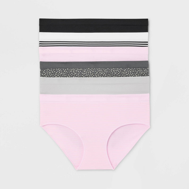 Women's 6pk Seamless Hipster Underwear - Auden Assorted Color XS