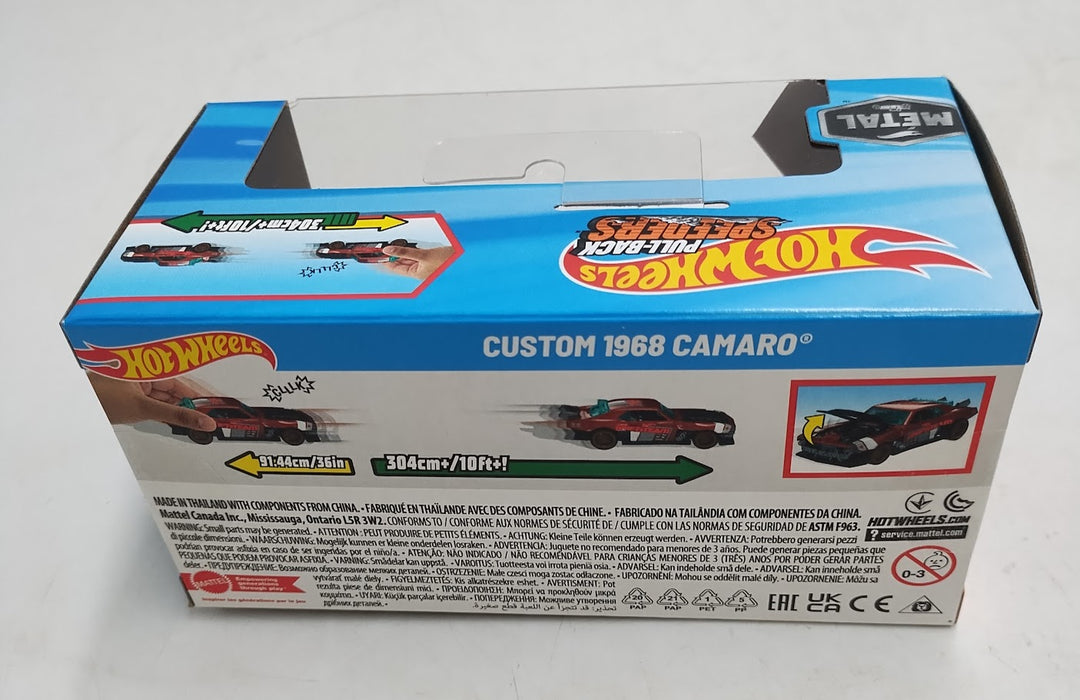 Hot Wheels Pull-Back Speeders Diecast CUSTOM 1968 CAMARO