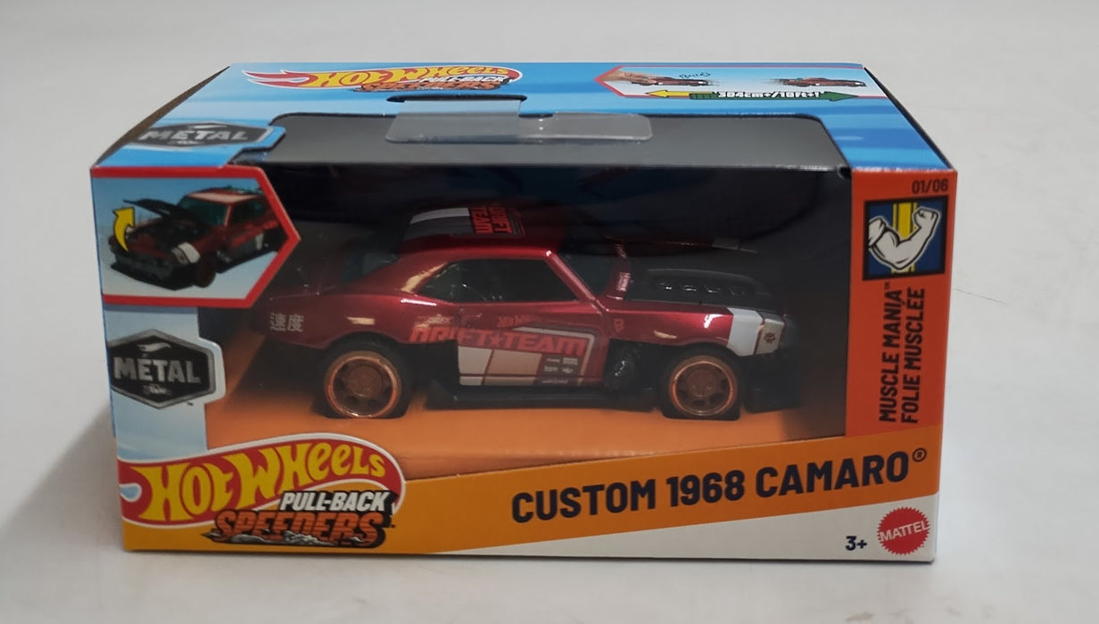 Hot Wheels Pull-Back Speeders Diecast CUSTOM 1968 CAMARO