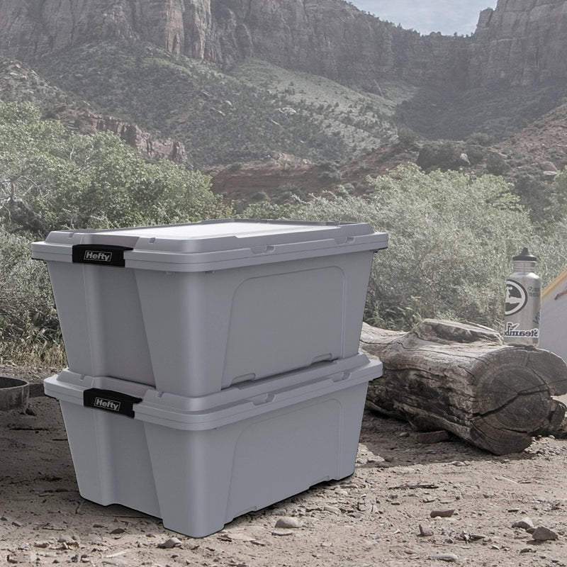 Hefty 18gal Max Pro Storage Tote Gray (LOCAL PICKUP ONLY)